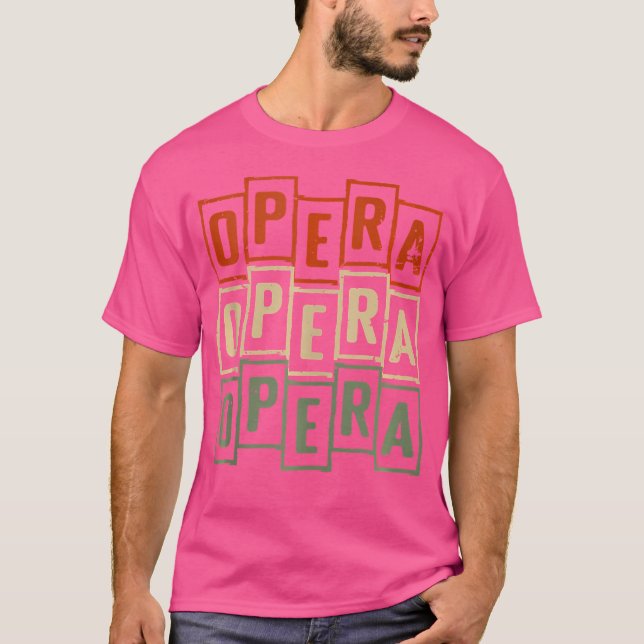 Opera Vintage Retro Opera Singer T Shirt (Framsida)