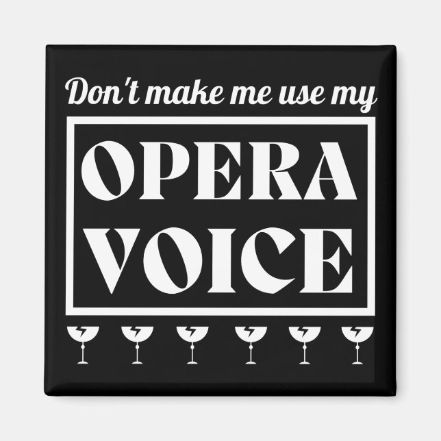 Opera Voice Opera Singer Magnet (Framsidan)
