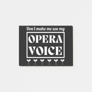 Opera Voice Opera Singer Post-it Block