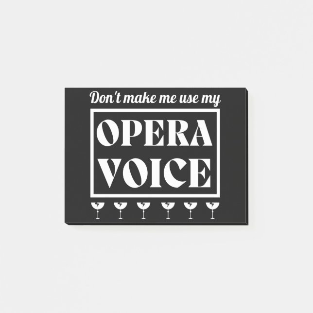 Opera Voice Opera Singer Post-it Block (Framsida)