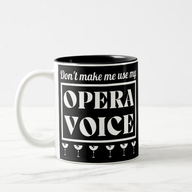 Opera Voice Opera Singer Två-Tonad Mugg (Vänster)