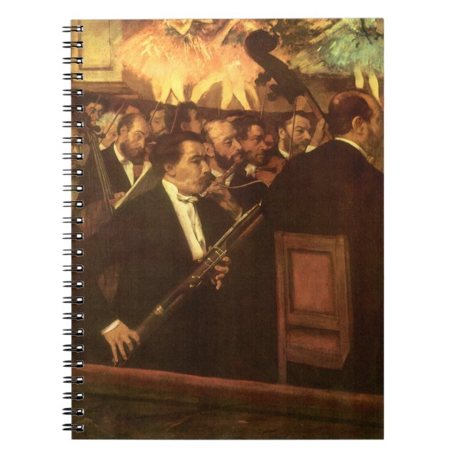 Operadorkestern av Edgar Degas, Vintage Art Anteckningsbok (Framsidan)