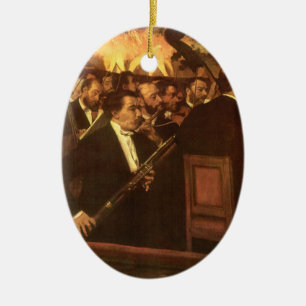 Operadorkestern av Edgar Degas, Vintage Art Julgransprydnad Keramik