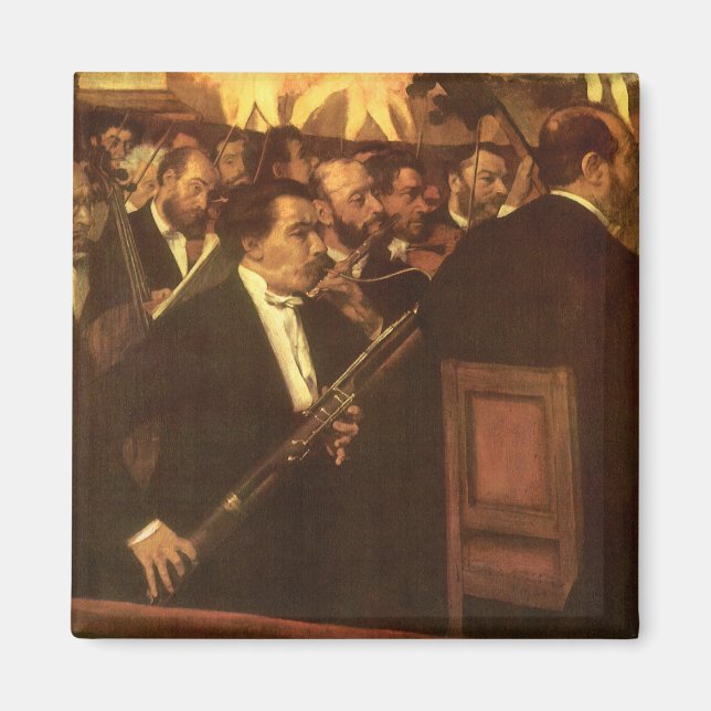 Operadorkestern av Edgar Degas, Vintage Art Magnet (Framsidan)