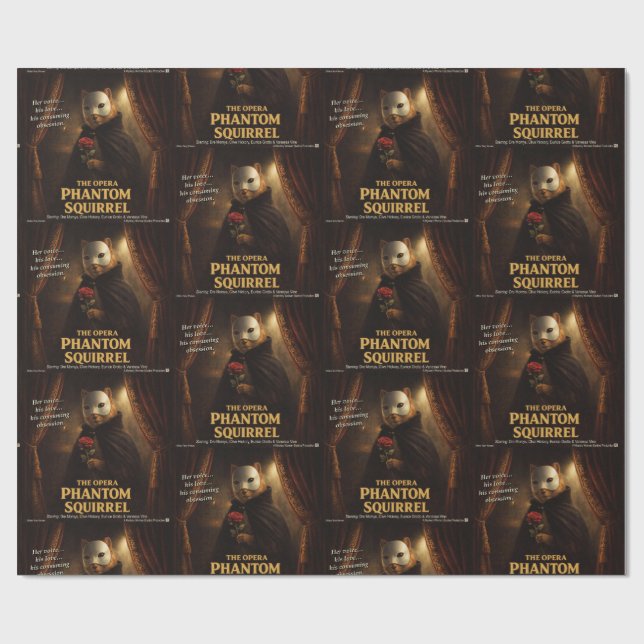 Operafantom Ekorreparodi Presentpapper (Platt)