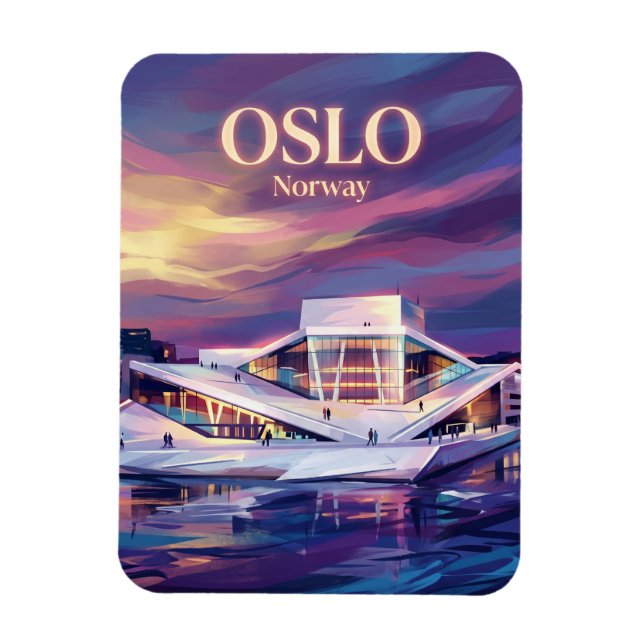 Operahuset i Oslo Norge Magnet (Vertikal)