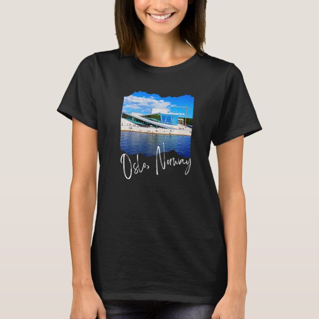Operahuset i Oslo Norge T Shirt (Framsida)