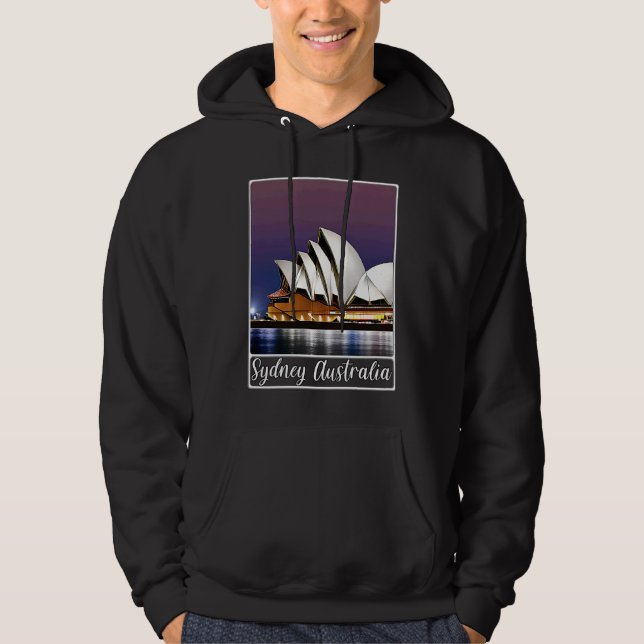 Operahuset i Sydney Sydney Australien Hoodie (Framsida)