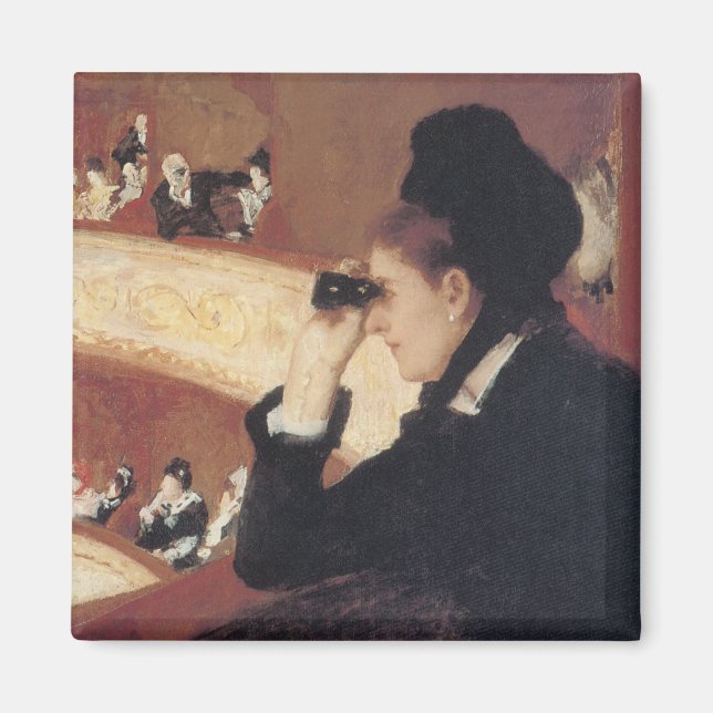 Operan av Mary Cassatt, Vintage Impressionism Magnet (Framsidan)