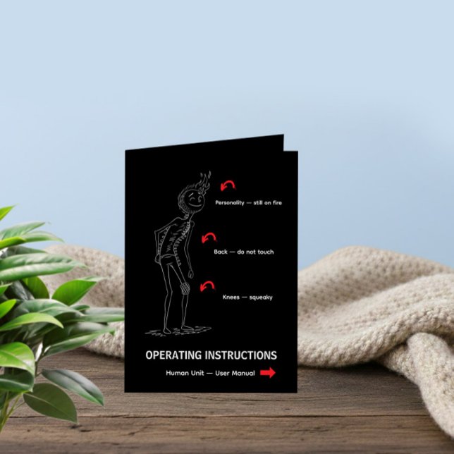 Operating Instructions Funny Birthday Card Helgkort (Skapare uppladdad)