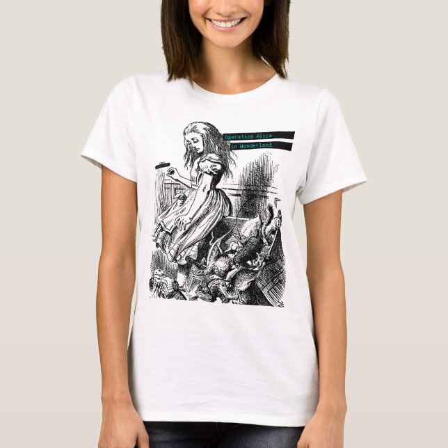 Operation Alice in Wonderland Alice im Wunderland T Shirt (Framsida)
