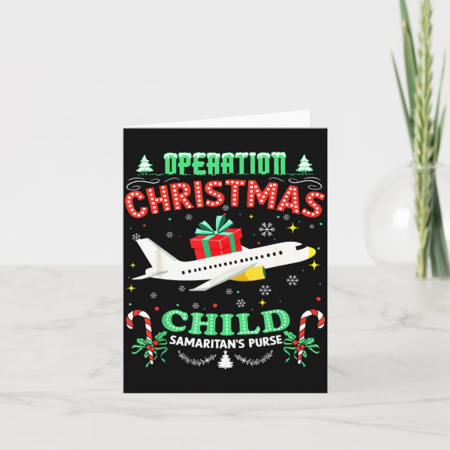 Operation Christmas Child Funny Family Matching Xm Kort (Framsida)