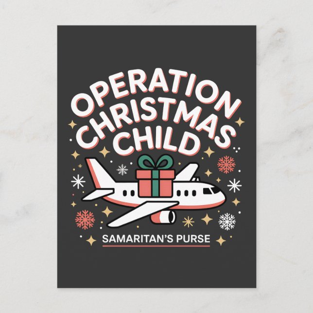 Operation Christmas Child Samaritan Purse  Meddelande Vykort (Framsida)