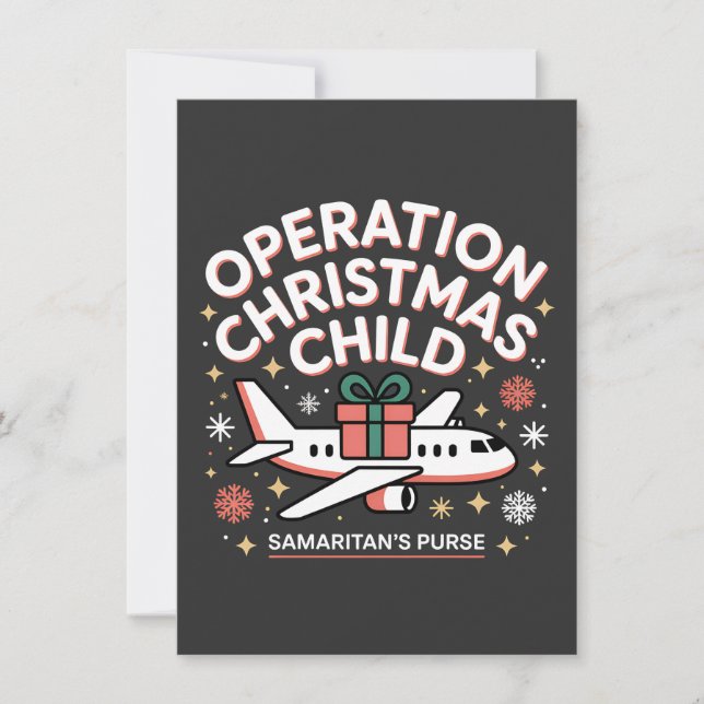 Operation Christmas Child Samaritan Purse  Tack Kort (Framsida)