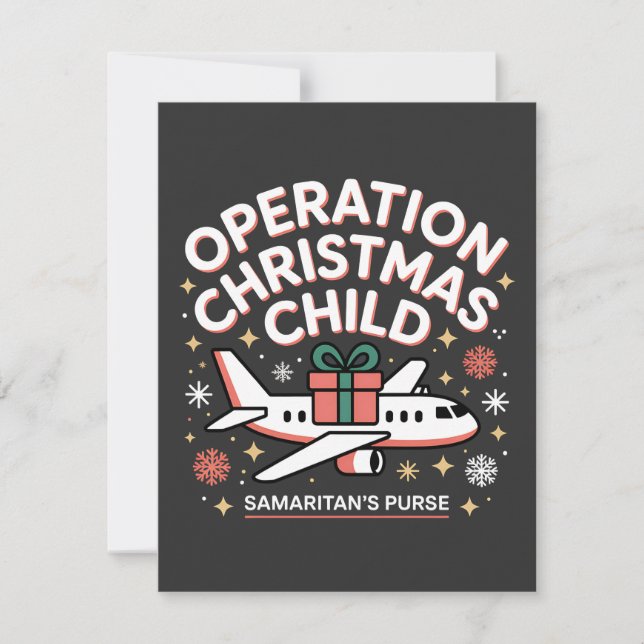 Operation Christmas Child Samaritan Purse  Tack Kort (Framsida)