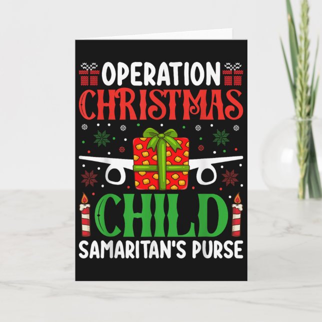Operation Christmas Child Samaritan's Purse Chirst Kort (Framsida)