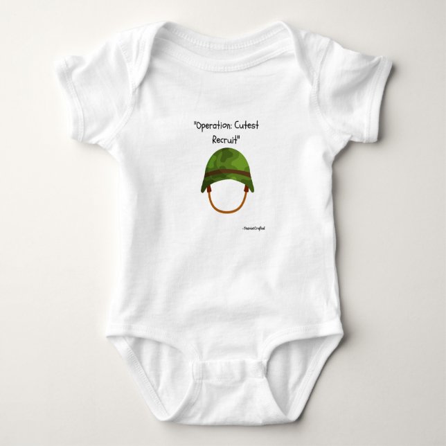 Operation: Cutest Recruit Baby One-Biet T Shirt (Framsida)