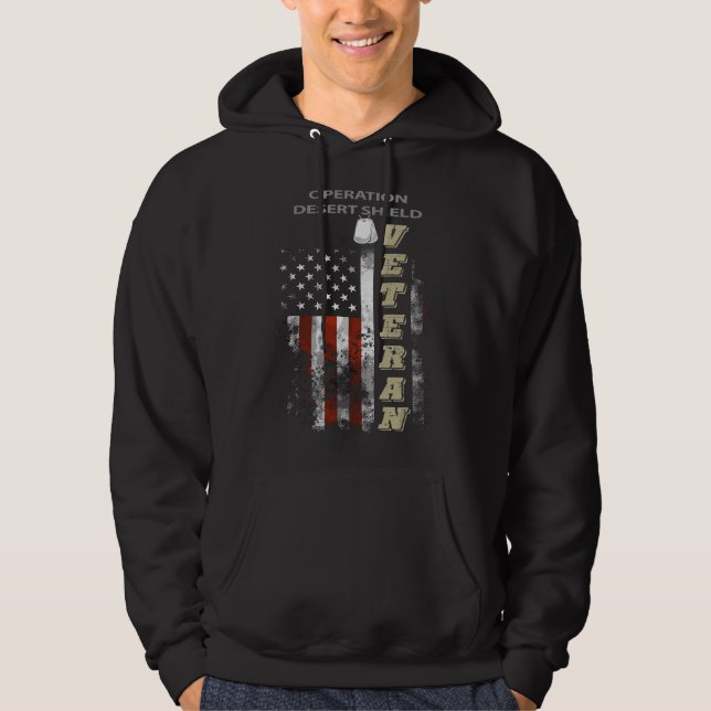 Operation Desert Shield-veteran Hoodie (Framsida)