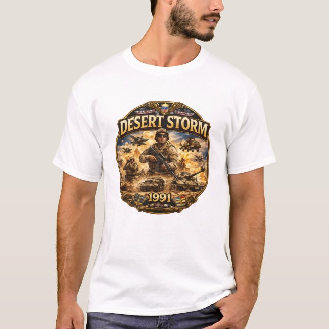 Operation Desert Storm 1991 Commemorative  T Shirt (Framsida)