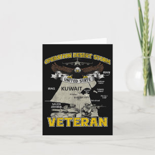Operation Desert Storm Ods Veteran Irak Vintage Gi Kort