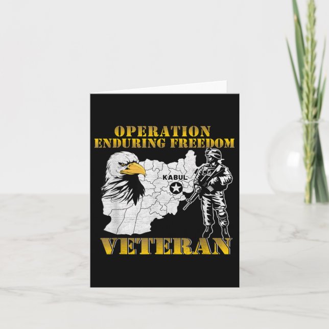 Operation Enduring Freedom Oef Combat Veteran Vint Kort (Framsida)