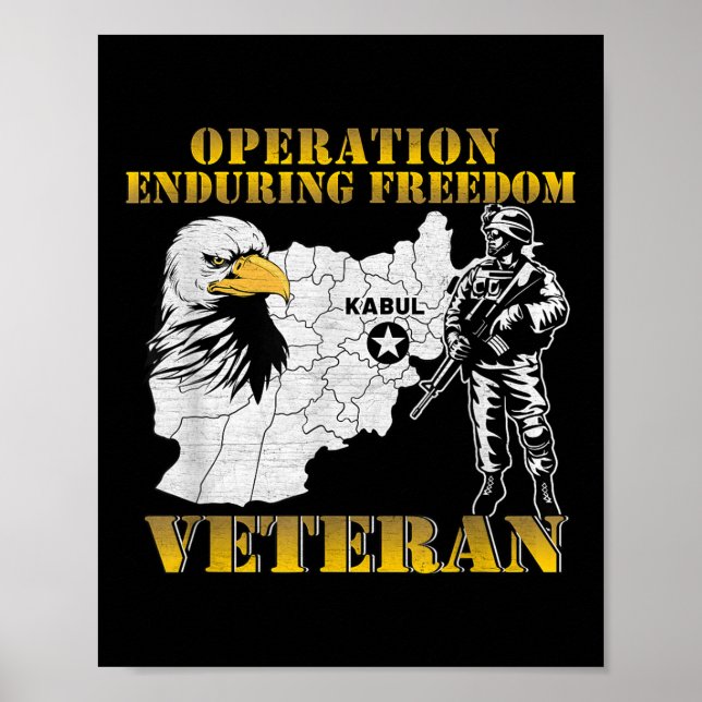 Operation Enduring Freedom Oef Combat Veteran Vint Poster (Framsidan)