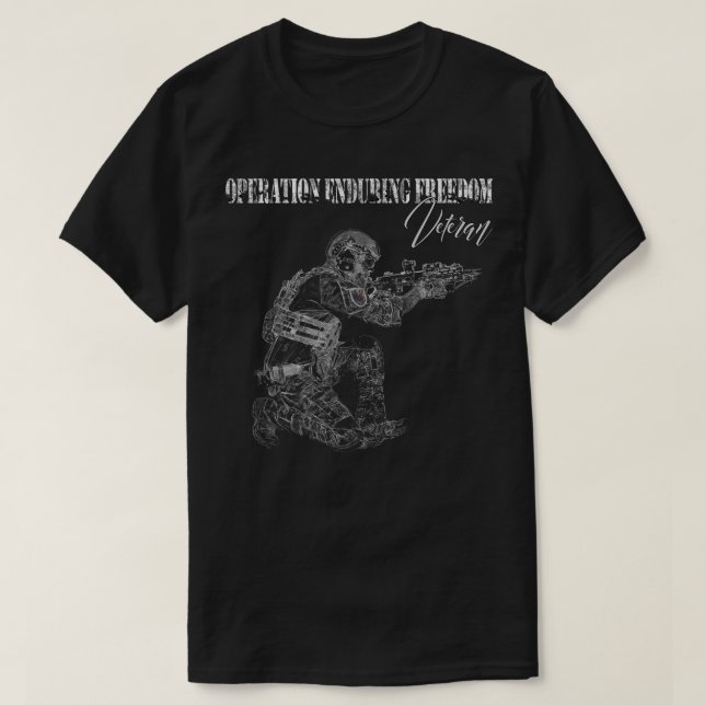 Operation Enduring Freedom OEF USA:s militära vete T Shirt (Design framsida)