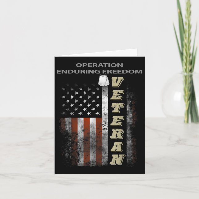 Operation Enduring Freedom Veteran Kort (Framsida)