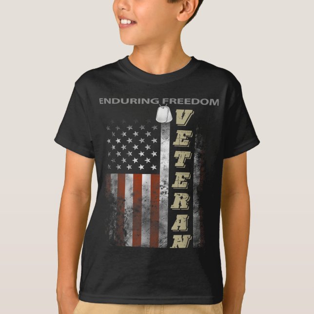 Operation Enduring Freedom Veteran T Shirt (Framsida)