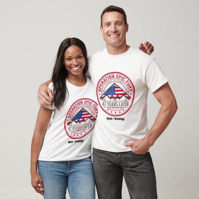 Operation Epic Fury 47 år senare B-2 Stealth  T Shirt (Unisex)
