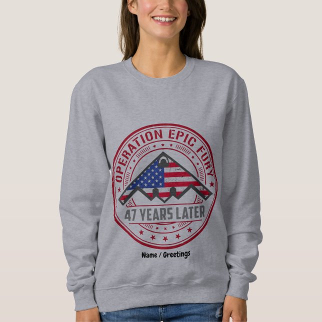 Operation Epic Fury 47 år senare B-2 Stealth  T Shirt (Framsida)