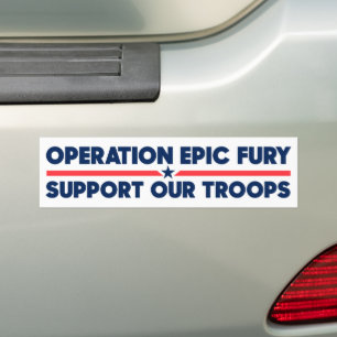 Operation Epic Fury Stöd Våra Trupper Iran Krig Bildekal