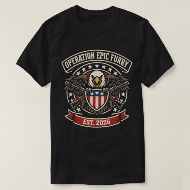 Operation Epic Fury – Taktisk militär stil T Shirt (Design framsida)