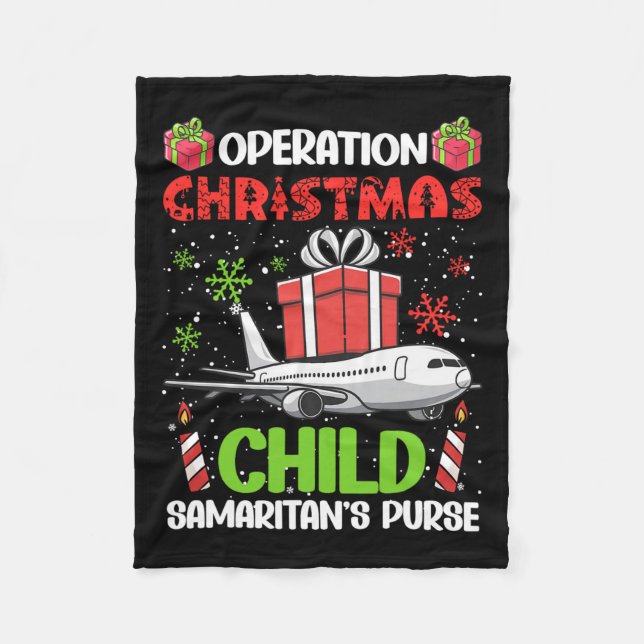 Operation God Jul Child Smaritans Purse Funny F Fleecefilt (Framsidan)