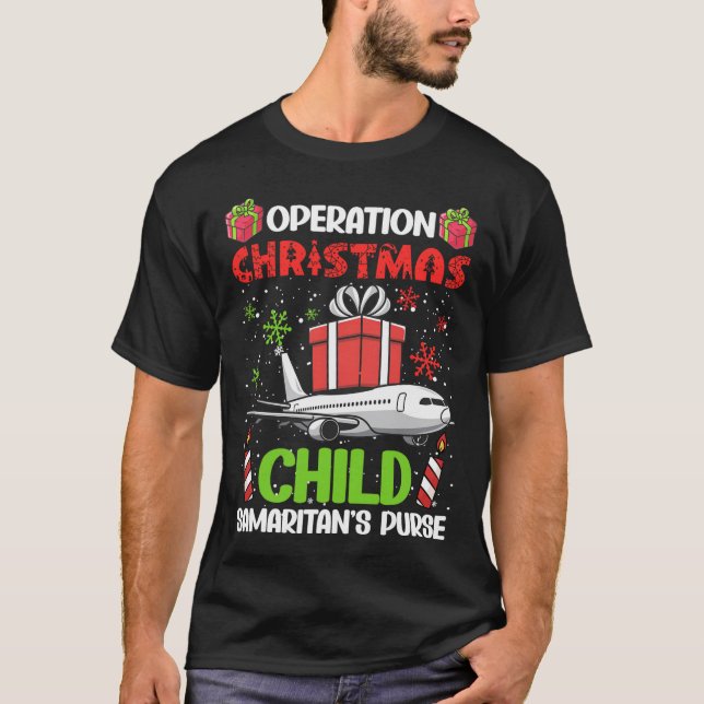 Operation God Jul Child Smaritans Purse Funny F T Shirt (Framsida)