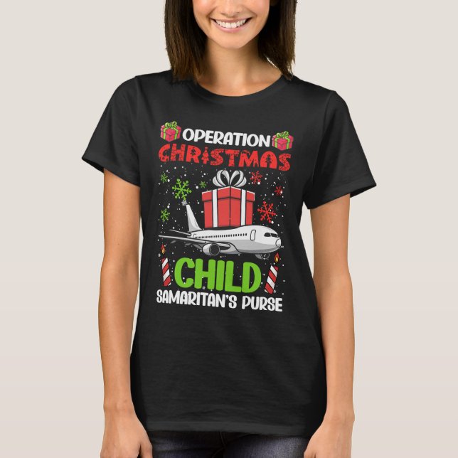 Operation God Jul Child Smaritans Purse Funny F T Shirt (Framsida)