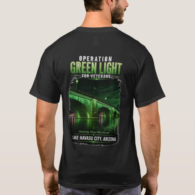 Operation Grönt Ljussignal för Veteraner London Br T Shirt (Baksida)