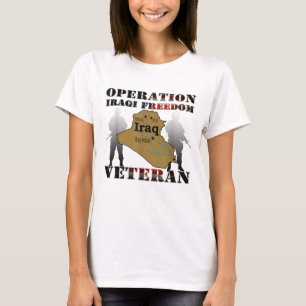 Operation Iraks frihet OIF Veteran Combat US Flagg T Shirt