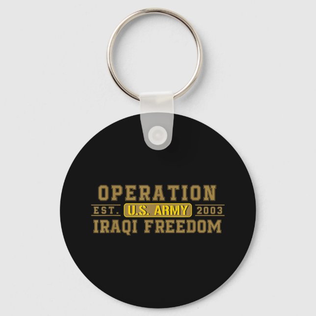 Operation Iraks frihet om veteran bekämpar oss Fla Nyckelring (Framsida)