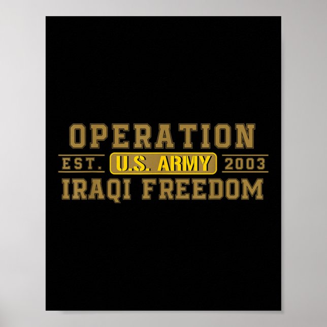 Operation Iraks frihet om veteran bekämpar oss Fla Poster (Framsidan)