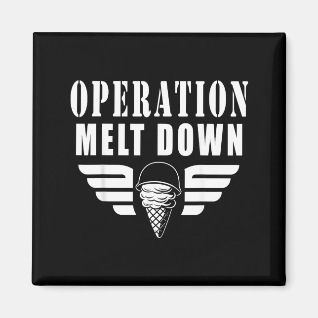 Operation Melt Down Glass Is Funny Citat Magnet (Framsidan)