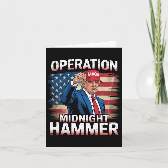 Operation Midnight Hammer Funny Trump Kort (Framsida)