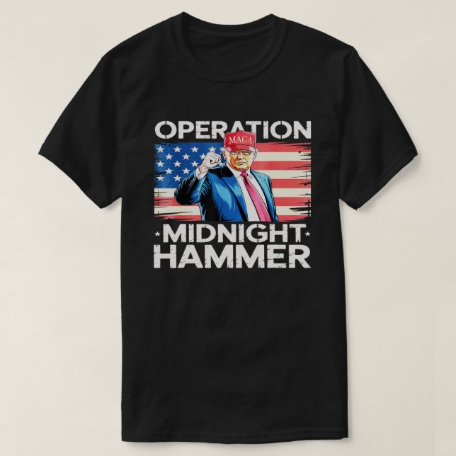 Operation Midnight Hammer Funny Trump T Shirt (Design framsida)