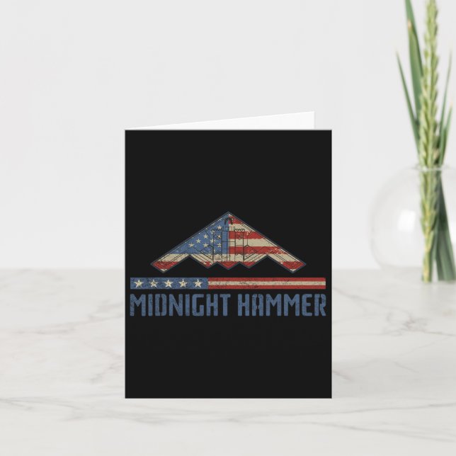 Operation Midnight Hammer - USA flagga Midnight Ha Kort (Framsida)