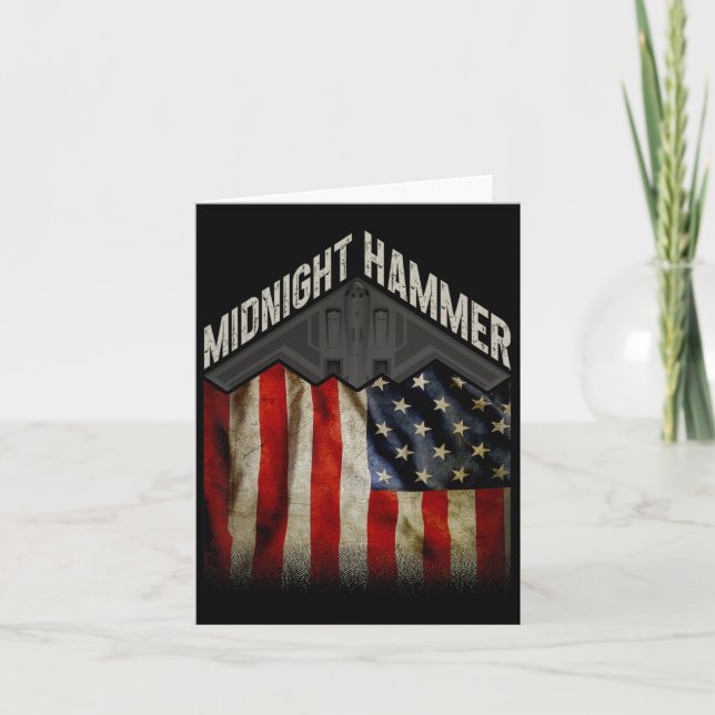 Operation Midnight Hammer - USA flagga Midnight Ha Kort (Framsida)