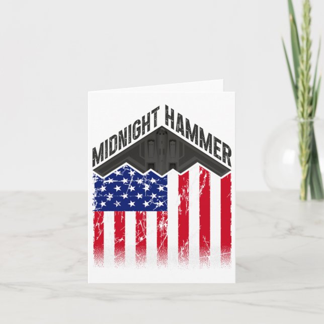 Operation Midnight Hammer - Usa Flagga Midnight Ha Kort (Framsida)