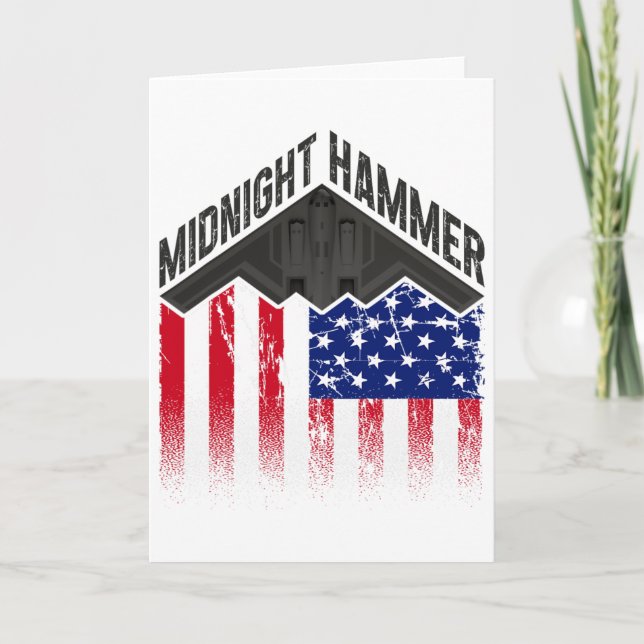 Operation Midnight Hammer - Usa Flagga Midnight Ha Kort (Framsida)