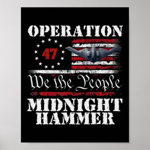 Operation Midnight Hammer - Usa Flagga Midnight Ha Poster