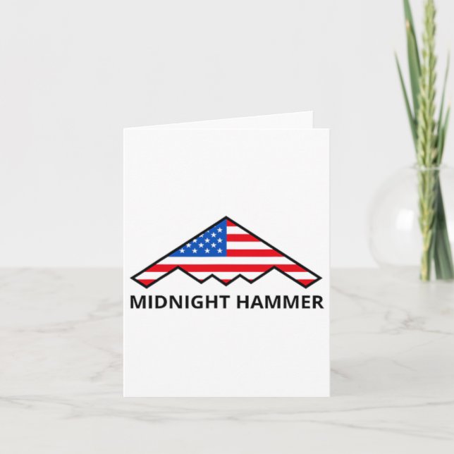 Operation Midnight Hammer Usa Flagga Midnight Hamm Kort (Framsida)