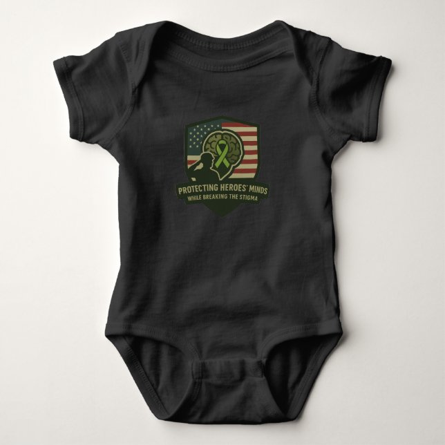Operation Mind Shield Baby Body Suit T Shirt (Framsida)